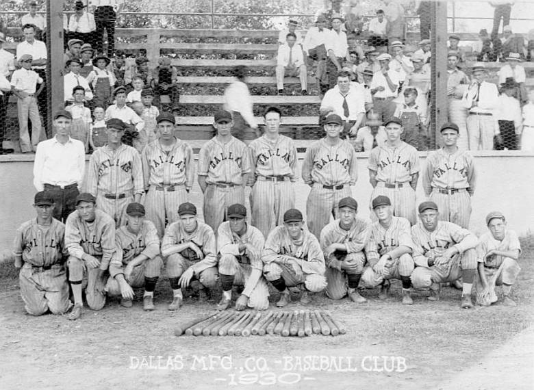 Dallas Mfg. Co. Baseball Club - 1930