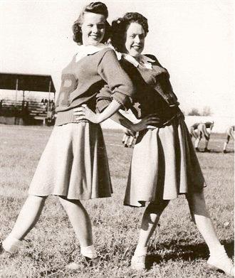 1946-47 Cheerleaders Loretta Chisholm and Leron Allen