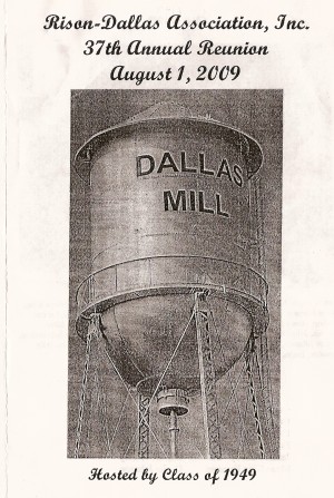 2009 Rison Dallas Reunion Program Cover