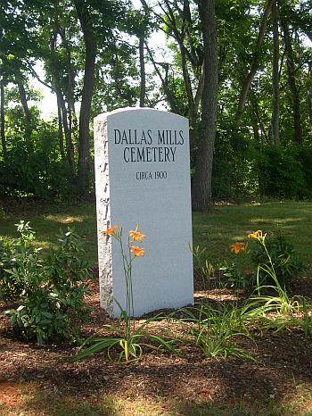 Dallas Mills Cemetery Marker, Circa 1900