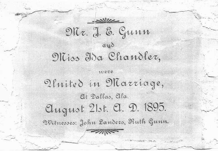 Gunn Marriage License