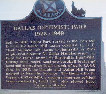 Optimist Park Historic Marker