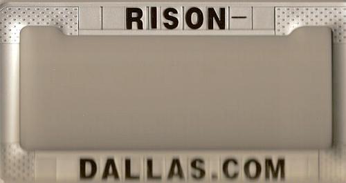 Rison-Dallas Car Tag Holder