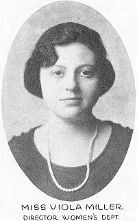Viola Miller, Music and Art Instructor, 1922 YMCA